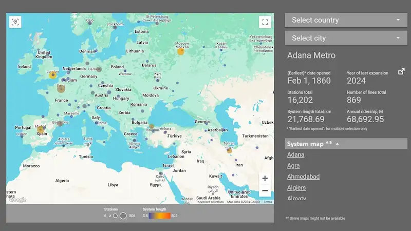 Image of an example Looker Studio project, World map